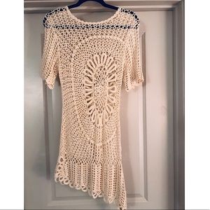 Boho Crochet Dress/Pool Cover up